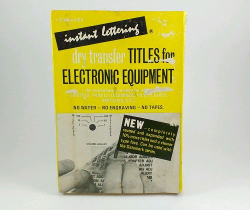 LETRASET Instant Lettering Dry Transfer Titles for Electronic Equipment USED