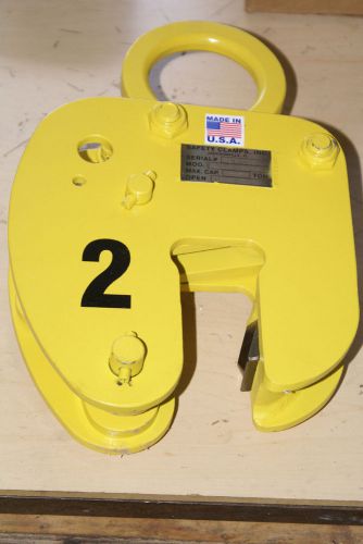 NEW Plate lifting  clamp SAFETY CLAMP INC. Model VL, 2 ton,  0 to 1 5/8 inch.