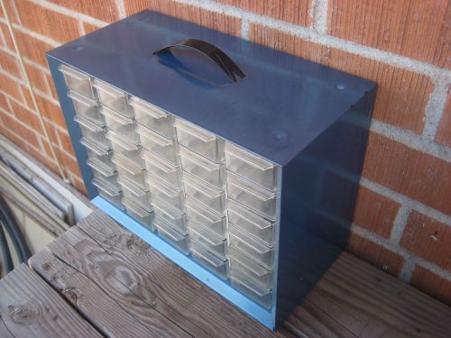 Vintage ***  AKRO-MILS  *** Metal 30-Drawer Hardware Cabinet Organizer Tool USA