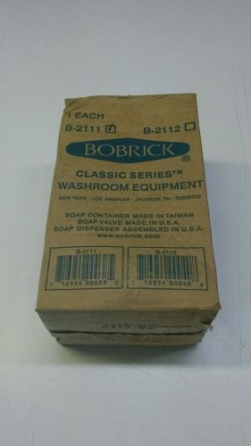 A New Bobrick Classic # B-2111 Stainless Washroom Wall Mount Soap Dispenser