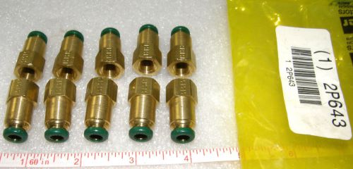Brass 1/8&#034; female pipe fittings x 1/4&#034; tube qty:10 pc parker 66pl-4-2 ( loca121 for sale
