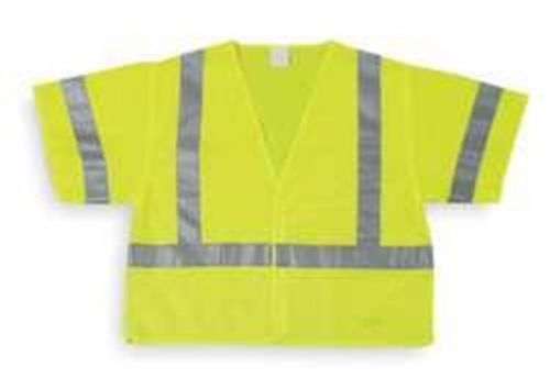 CONDOR 1YAT2 Safety Vest, Class 3, XXXL, Mesh, Lime