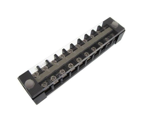 Hq kacon 10 position 10p screw barrier strip terminal block w/ cover 10a for sale
