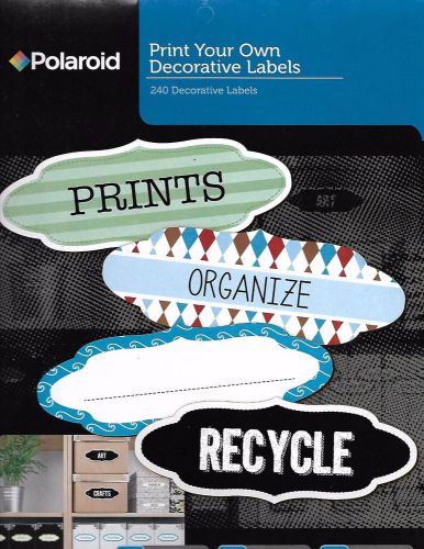 Polaroid Print Your Own Decorative Labels 240 / Pk Peel And Stick