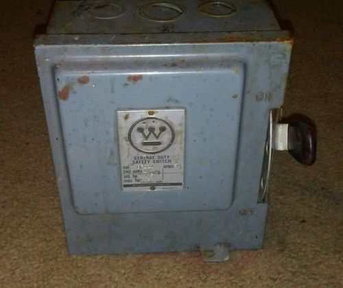 WESTINGHOUSE 30A Disconnect Safety Switch 240 volts vintage but good