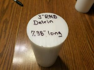 3&#034; Round Delrin X 7.38&#034; long