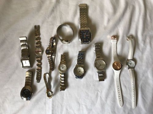 Lot of 12 Womens Designer Watches Fossil, Pandora, Kenneth cole, and others