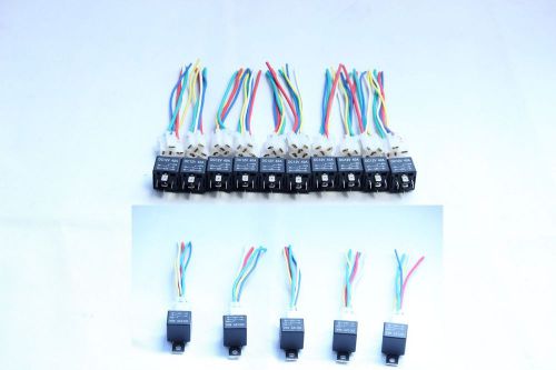 New 15pcs 12v 30/40 amp spdt relay + wire harness socket for car alarm for sale