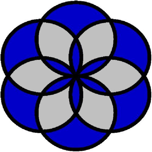 30 Custom Blue Flower Symbol Personalized Address Labels