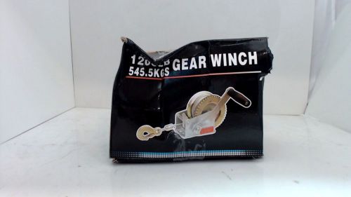 (closeout) abn winch crank winch &amp; cable, heavy duty, for trailer, boat or atv for sale