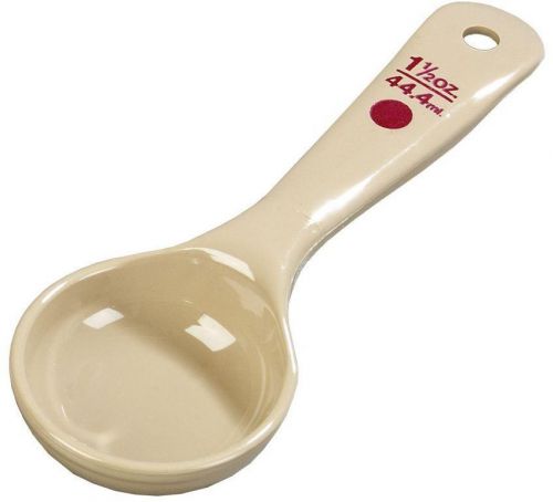 12 Pack 1.5 Oz Beige Polycarbonate Solid Portioning Measuring Spoon Kitchen Tool