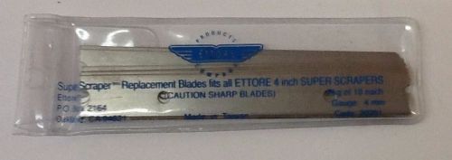 10 Pack, Ettore 4&#034; Super Scraper Replacement Blades Gauge 4MM, 20291, Free Shipp