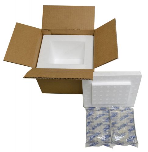 8 X 7 X 6&#034; Styrofoam Cooler with Cold Packs