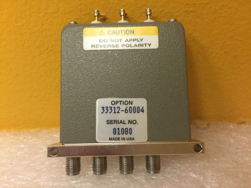 Agilent / HP 33312-60004, DC to 18 GHz, 24 VDC, 1 W CW, SMA (F) Coaxial Switch