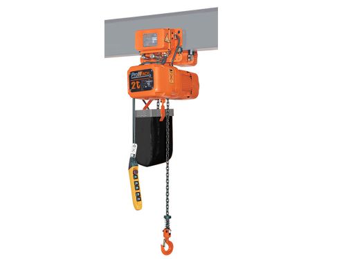4,400 lbs. 2 ton. 20ft lift height electric chain hoist power trolley fec ja for sale