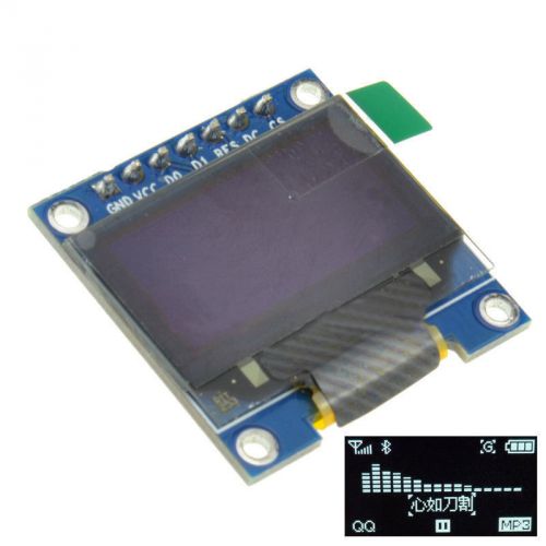 White 3-5V 0.96&#034; SPI Serial 128X64 OLED LCD LED Display Module for Arduino NEW