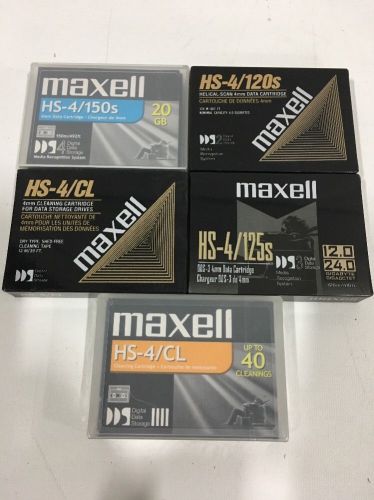 Lot of 74 NEW Maxell HS-4/120s, HS-4/125,HS-4/CL,HS4/150S DATA CARTRIDGE