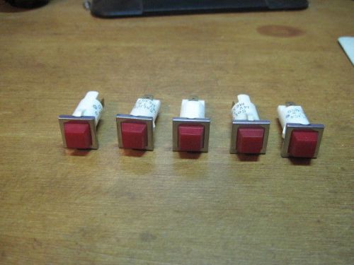 (5) NOS RED SoLiCo FLAT Panel Mount Indicator Lights GREAT FOR RAT ROD