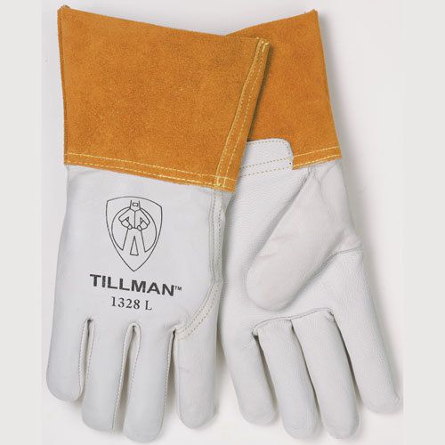 Tillman 1328 Medium TIG Welding Gloves Pearl Goatskin Leather w/ 4&#034;Cuff 1Pair