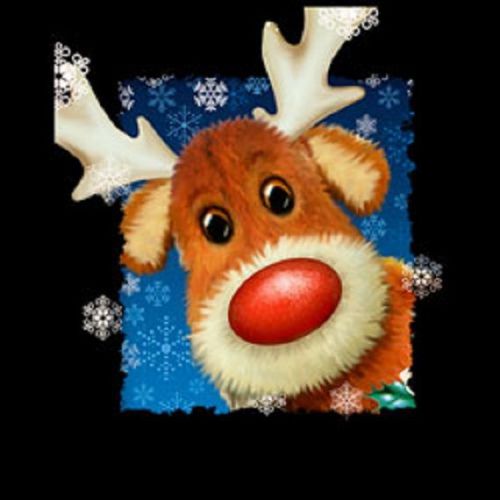 Rudolph red nose reindeer heat press transfer for t shirt sweatshirt fabric 116b for sale
