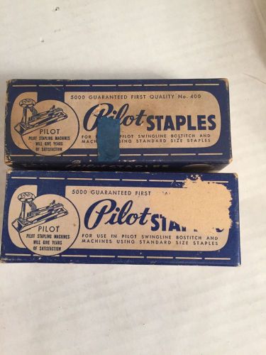 Vintage 2 Boxes  of PILOT Staples No. 400 Office Supplies Almost full