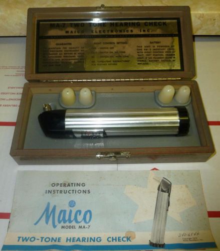 Vtg*Medical Devise*Audiometer Maico*MA-7*Portable*TwoTone Hearing Check*1959 !!