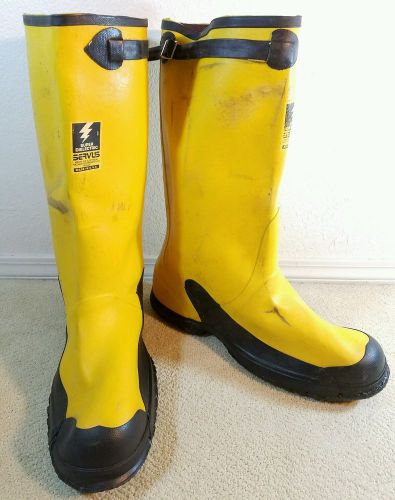 Servus by Honeywell USA Men&#039;s Size 17 Yellow/Black Dielectric Work Overshoes