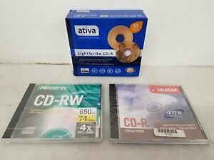 Lot of 12 Sealed Blank CD-R &amp; CD-RW Disks