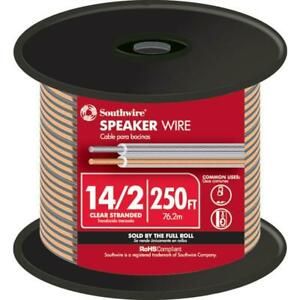 Southwire Speaker Wires 250 ft. 14/2 Clear Stranded Low Voltage CU CL3