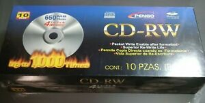 Pengo CD-RW High Speed Disks w/ Cases 74 Min 4X 650MB 10 Pack NIP
