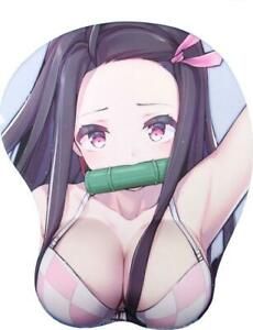 [ Nezuko Kamado ] 3D Anime Mouse Pad/Silicone Wrist Rest Support Mouse Pad With