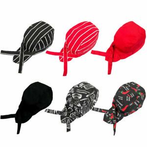 Colorful Pro Chef Pirates Cap Skull Hat Catering Chef Various Hat Cover N6G4