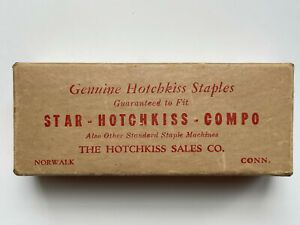 Vintage Genuine Star Hotchkiss Compo Staples USA No. 5000 Box Only