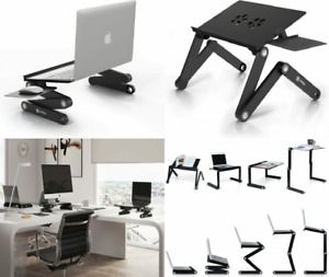 Laptop Table Stand Adjustable Riser: Portable with Mouse Pad Fully Ergonomic...