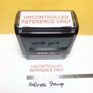 Uncontrolled Reference Only Rubber Stamp Red Ink Self Inking Ideal 4913