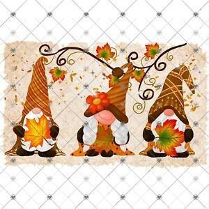 Fall Thankful Gnomes Sublimation Transfer, Ready to Press, Fall Sublimation
