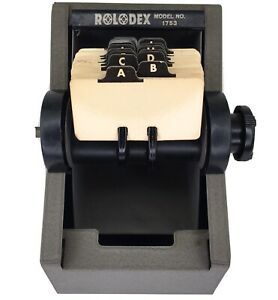 Vintage Rolodex 1753 Model Tabletop Roll Top Office Address Phone Index Cards