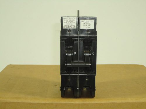 Circuit breaker 2 pole 9 a amp 240 v volt cd2 z444 1 a8 h d u heinemann electric for sale