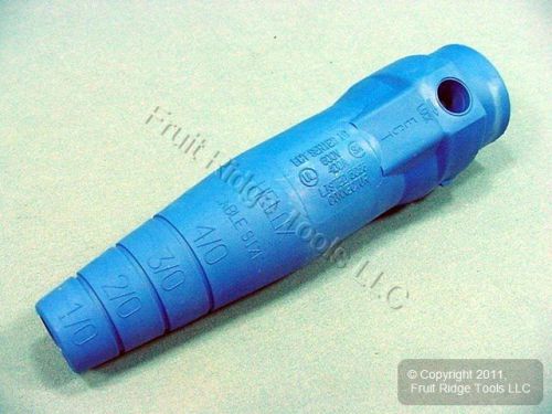 5 leviton blue 18 series male cam plug connector insulating sleeves 18sdm-14b for sale