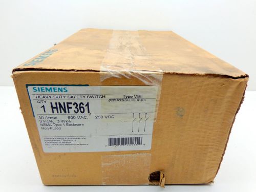 Siemens hf361 30amp 600volt heavy duty safety switch for sale