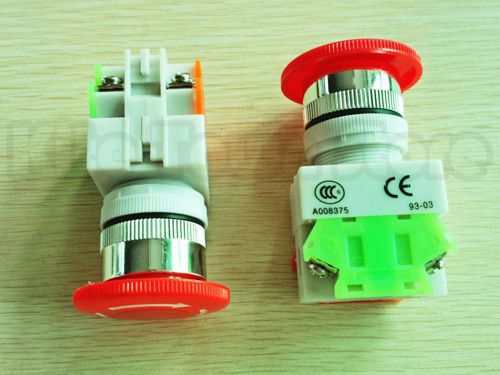10pcs emergency stop switch push button mushroom switch new for sale