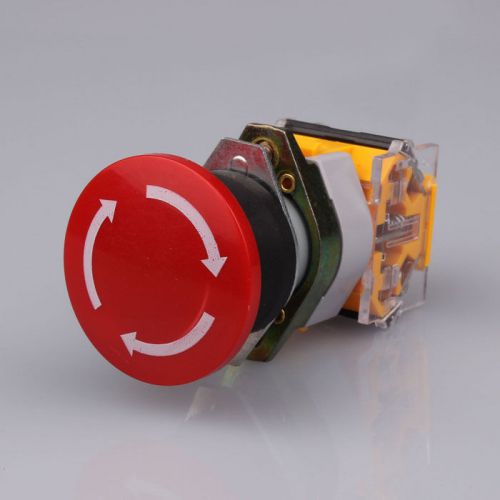 New 660V 10A Emergency Stop Switch Push Button Mushroom Pushbuttons Nice Quality