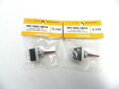 RADIO SHACK*ARCHER*DPDT TOGGLE SWITCH*LOT OF*(2)*UNOPENED*CAT # 275-653 *