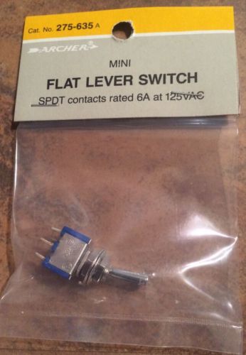 Two Radio Shack Flat Lever Switches Cat No. 275-635A Brand New In Packages