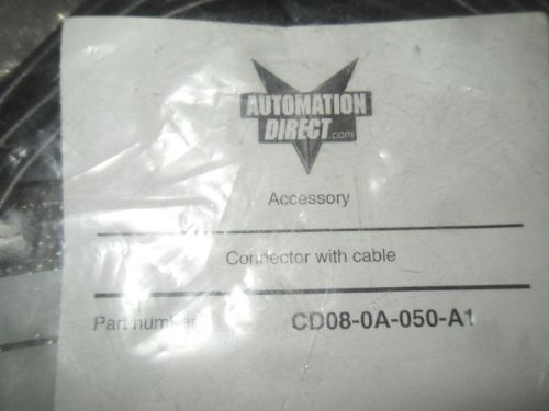 (v42) 1 new automation direct cd08-0a-050-a1 connector w/ cable for sale