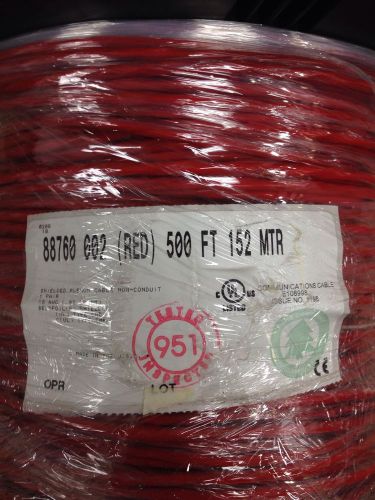 Belden 88760 002500 Red Sheiled Multi-Conductor Cable Wire 18AWG 1PR 500ft Spool