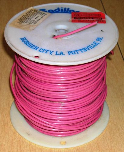 300+ feet 12 awg cadillac cable thhn or thwn, 600v, nylon jacketed, pink for sale