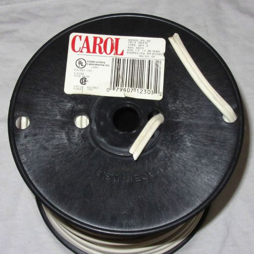 Carol spt-2 white 16-2 speaker wire cable spool 250 feet new for sale