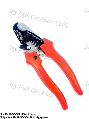 Sky high car audio 1/0 cable cutter aluminum / copper wire strippers to 8 awg for sale