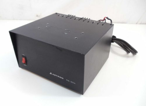 Used Astran Power Supply, Model: RS-20A, Output: 13.8 VDC, Input: 115V 60Hz